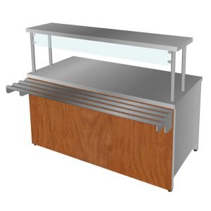 Servis Tezgahı, Servis Raflı, Ahşap Kaplama